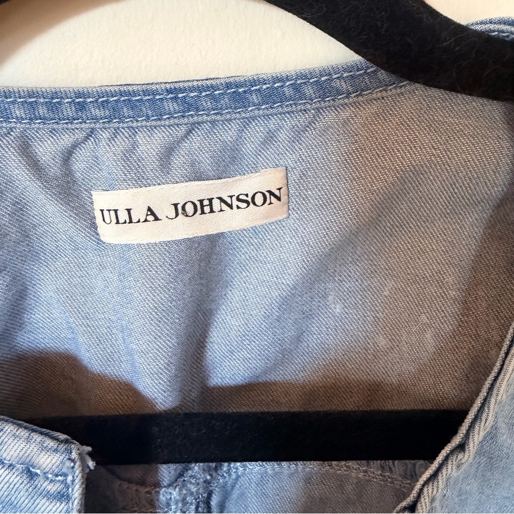 Ulla Johnson denim balloon sleeve shirt jacket size 2 - Picture 5 of 8